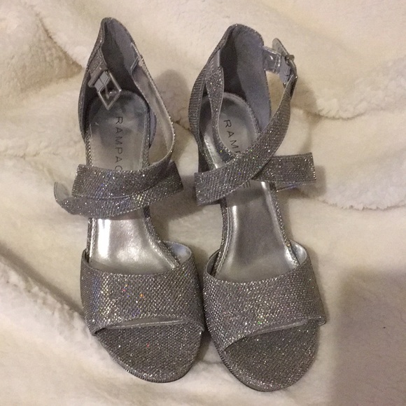 -rampage heeled sandals with night life glitter - Picture 2 of 2